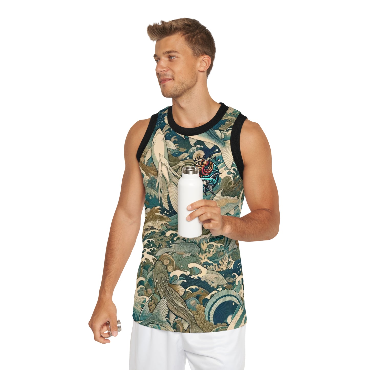 CamoKoi Ringer Tank Top,  Workout Muscle Tank, Gym Wear