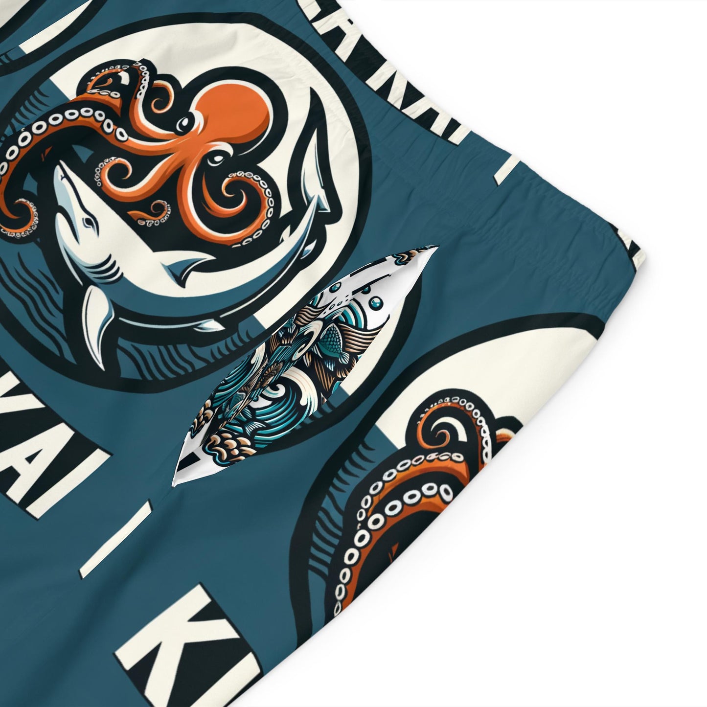 Octopus and Shark Men's Board Shorts,