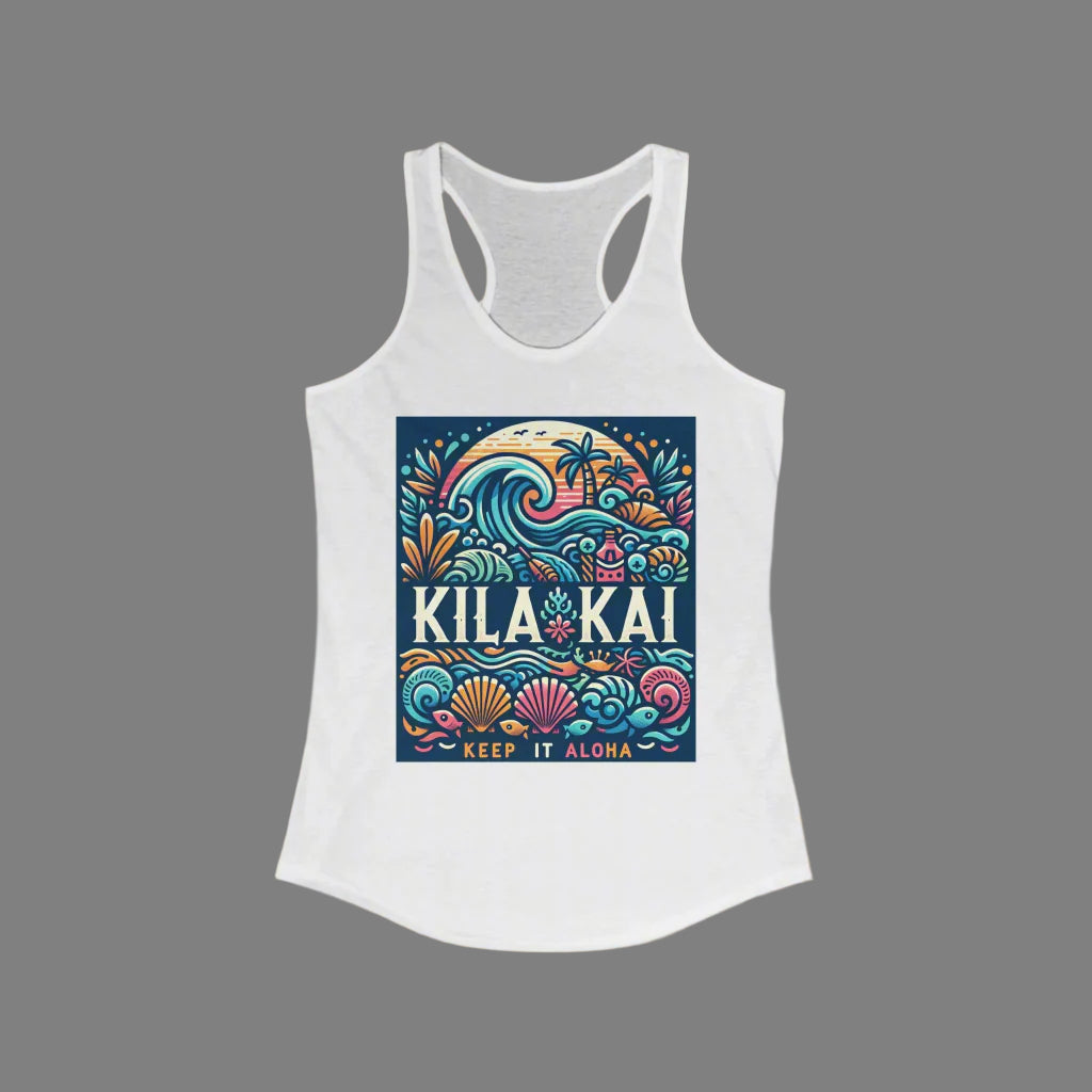 Women's Racerback Tank Aloha Design