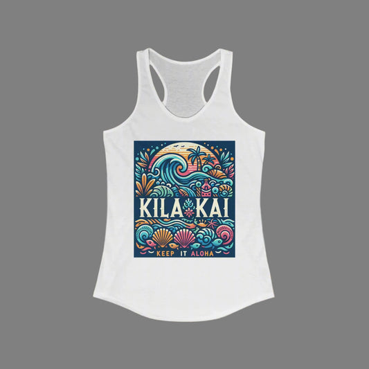 Women's Racerback Tank Aloha Design