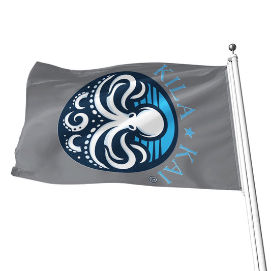 Octo Grey Vertical Flag
