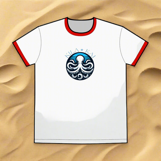 Octopus Sunset Graphic Shirt, Ringer T