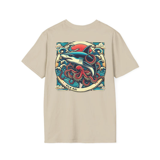 Japan Ocean-Inspired Graphic Tee,
