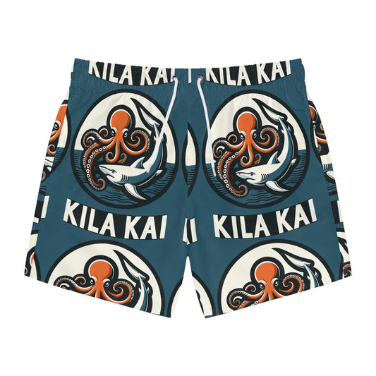 Octopus and Shark Swim Trunks,