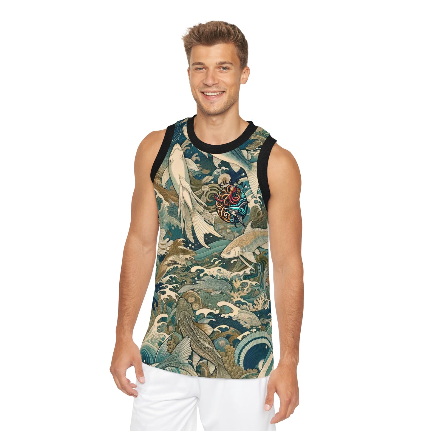 CamoKoi Ringer Tank Top,  Workout Muscle Tank, Gym Wear
