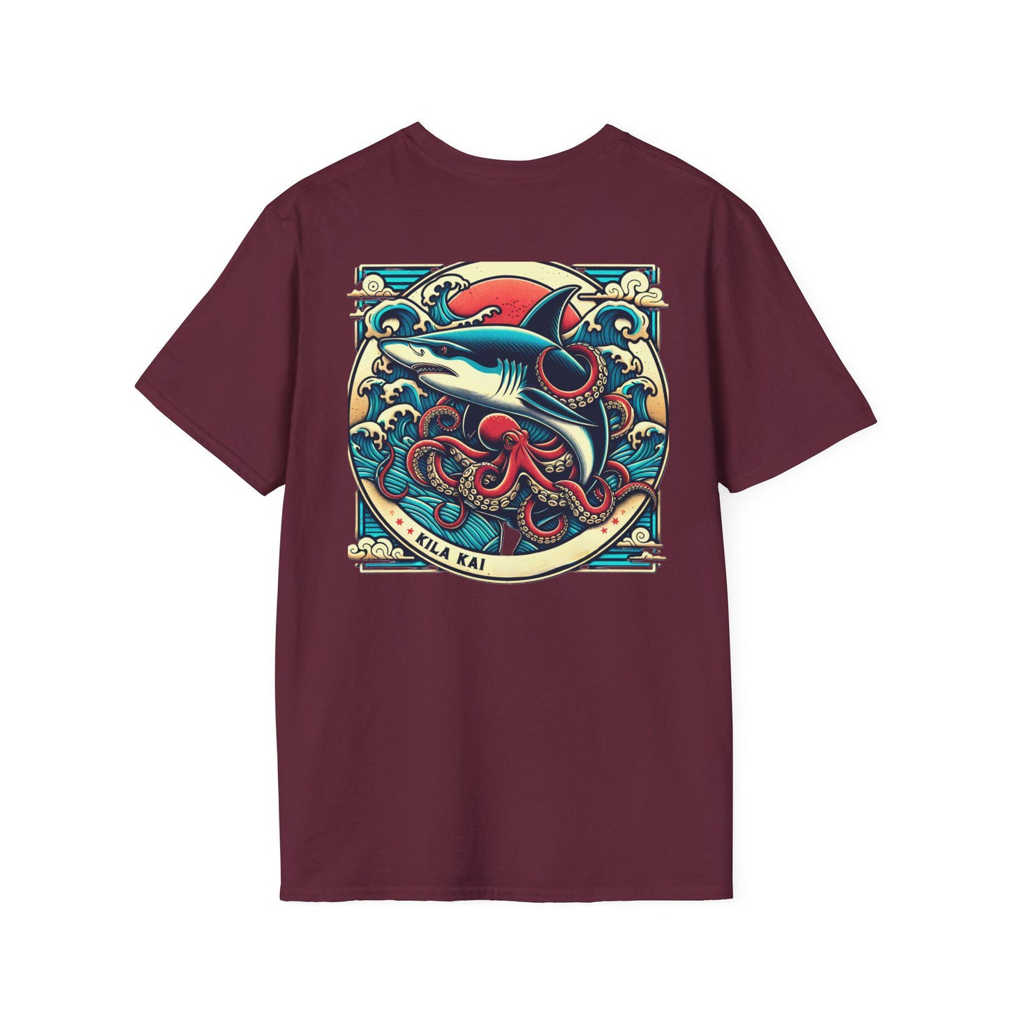 Japan Ocean-Inspired Graphic Tee,