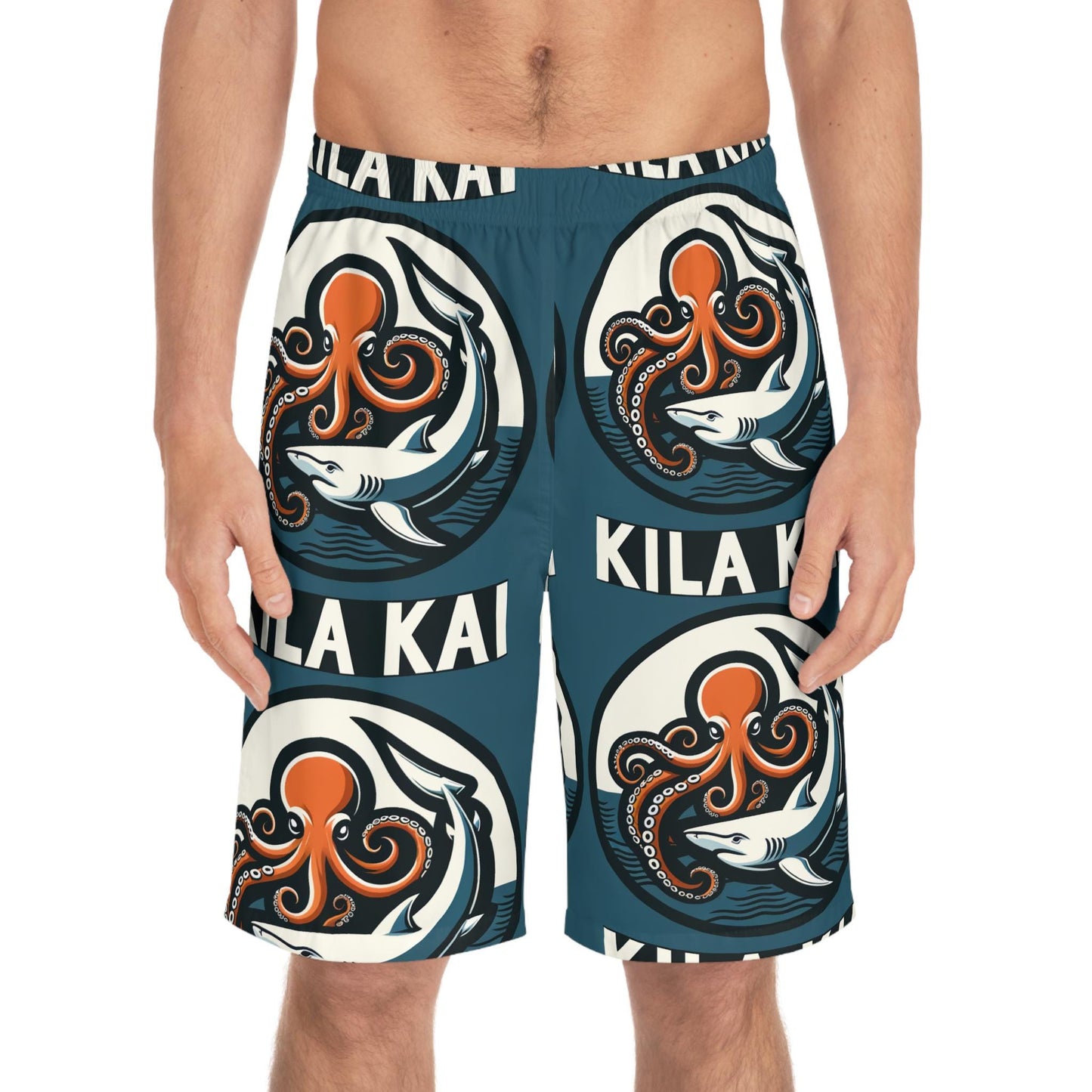 Octopus and Shark Men's Board Shorts,
