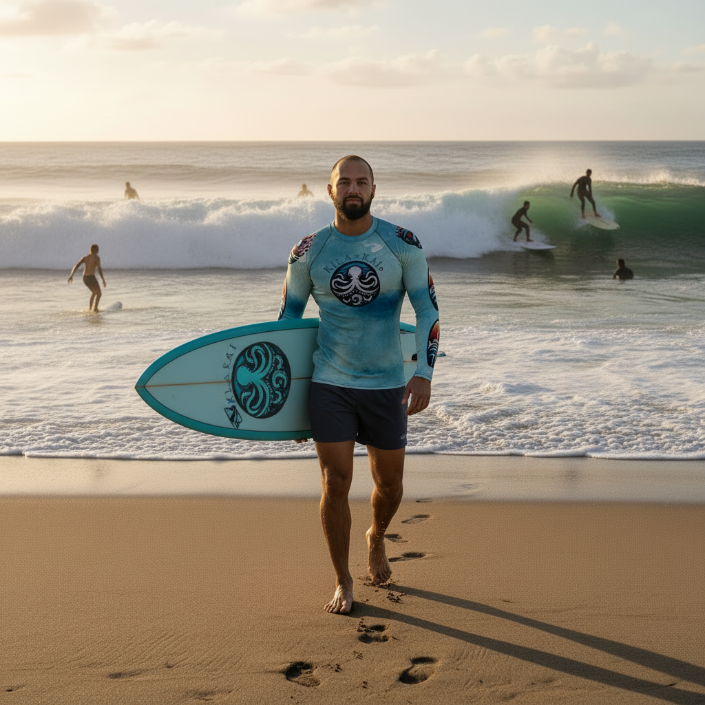 Shredder Men's Rash Guard Sky