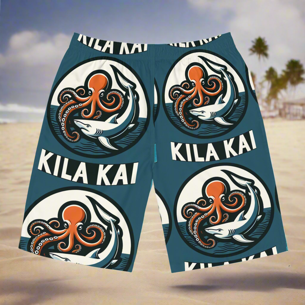 Octopus and Shark Men's Board Shorts,