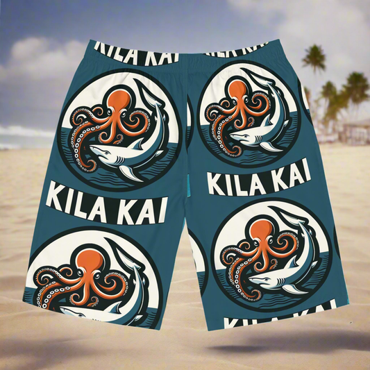 Octopus and Shark Men's Board Shorts,