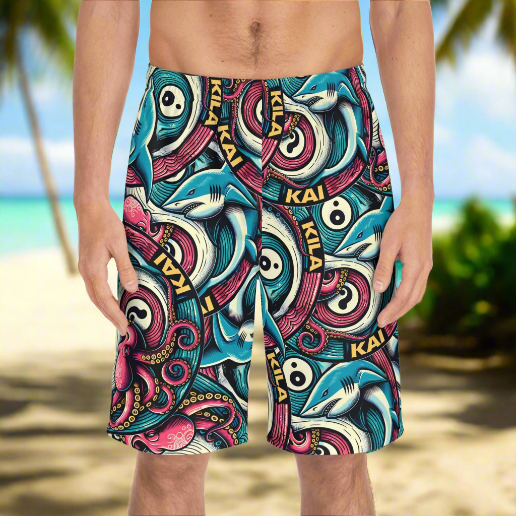 Ying & Yang Men's Board Shorts,