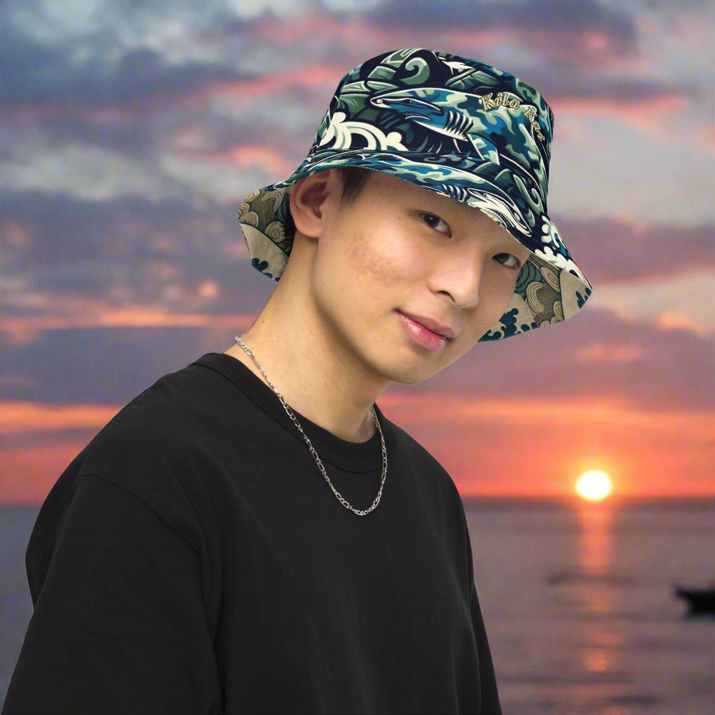 Reversible Steel Sea Bucket Hat