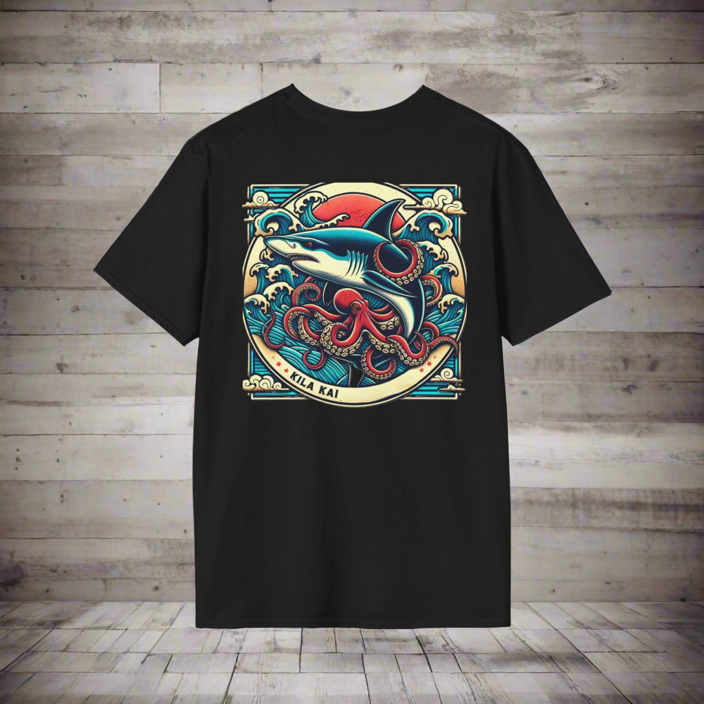 Japan Ocean-Inspired Graphic Tee,
