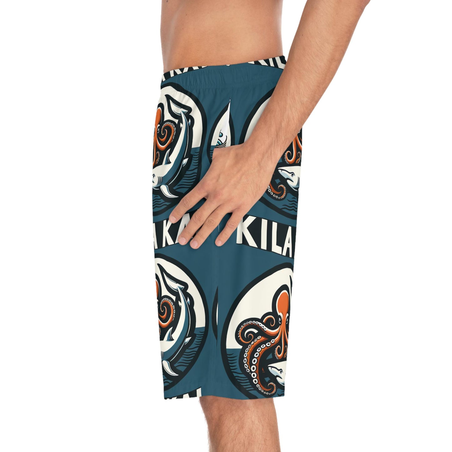 Octopus and Shark Men's Board Shorts,