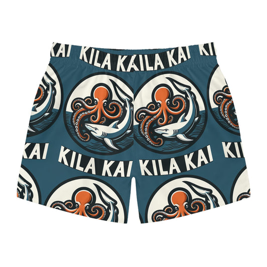 Octopus and Shark Swim Trunks,