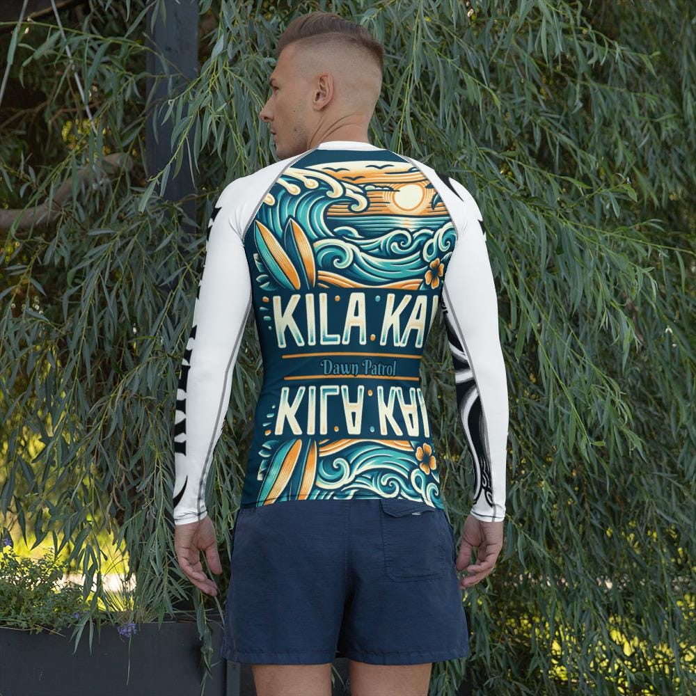 Kila Kai Surf Dawn patrol reflections Men&#39;s Rash Guard