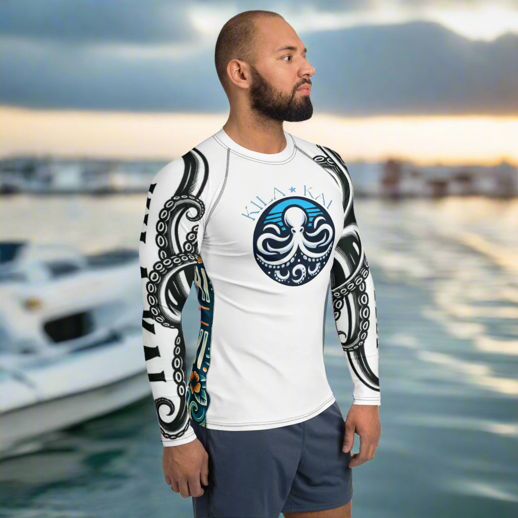 Kila Kai Surf Dawn patrol reflections Men&#39;s Rash Guard