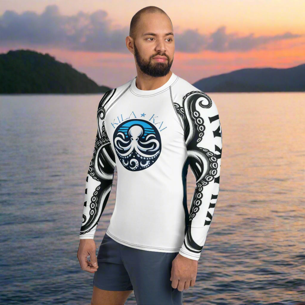 Kila Kai Surf Dawn patrol reflections Men&#39;s Rash Guard