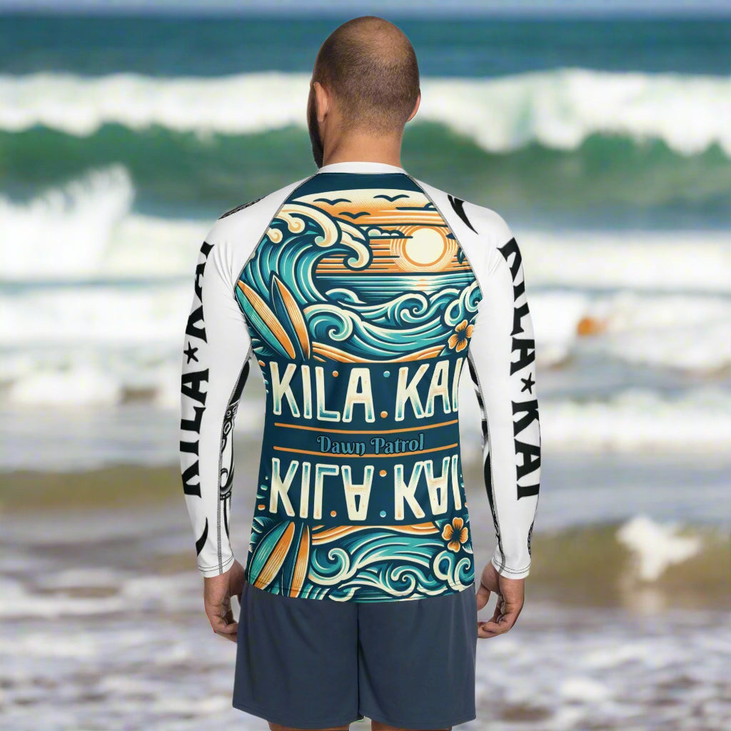 Kila Kai Surf Dawn patrol reflections Men&#39;s Rash Guard
