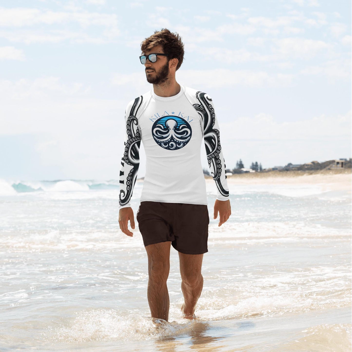 Kila Kai Surf Dawn patrol reflections Men&#39;s Rash Guard