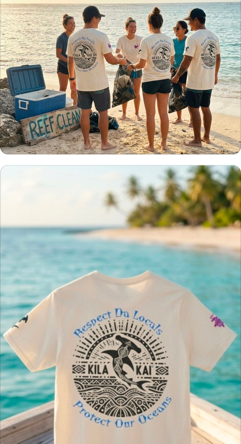 Respect Da Locals 'Kila Kai' Protect Our Oceans T‑Shirt