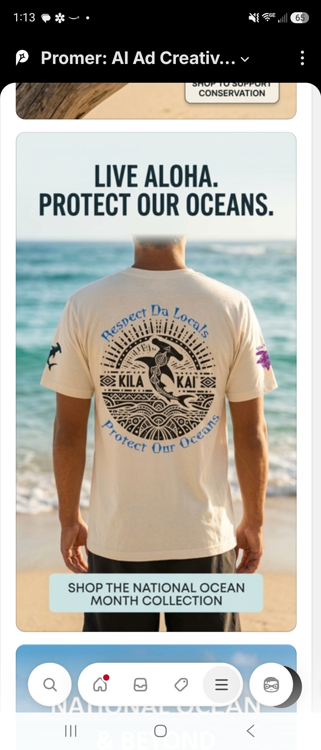 Respect Da Locals 'Kila Kai' Protect Our Oceans T‑Shirt